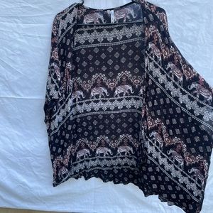 Lightweight elephant cardigan